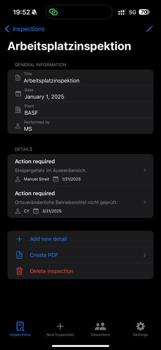 Workplace Inspections Screenshot 5 of 7