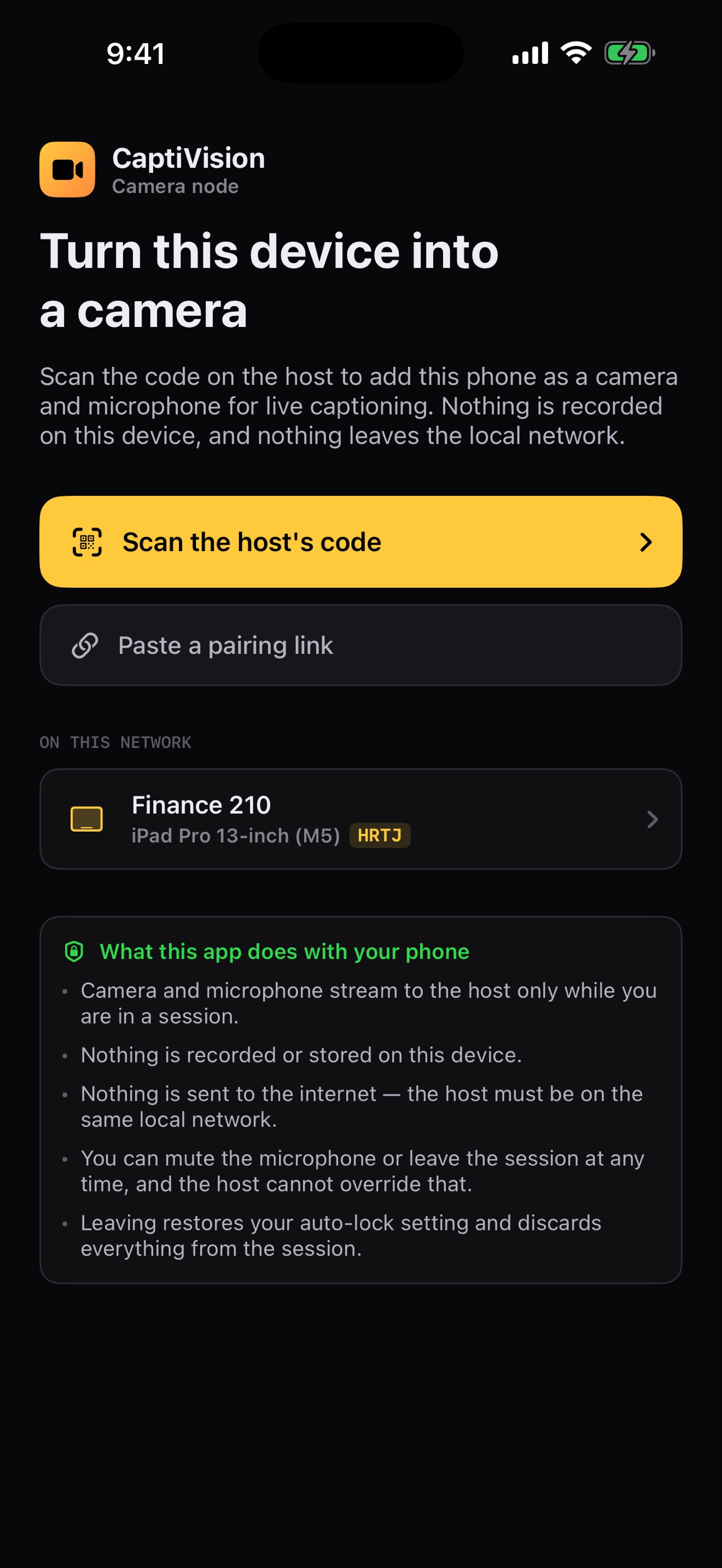 Screenshot 1 of CaptiVision Client