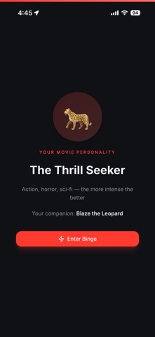 Binge. iPhone screenshot