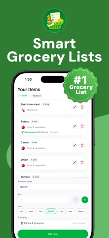 Grocery List: Grocerify screenshot