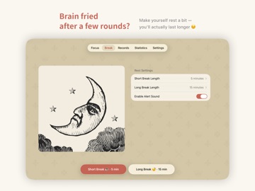 Focus Tomato 2: Pomodoro Timer iPad screenshot