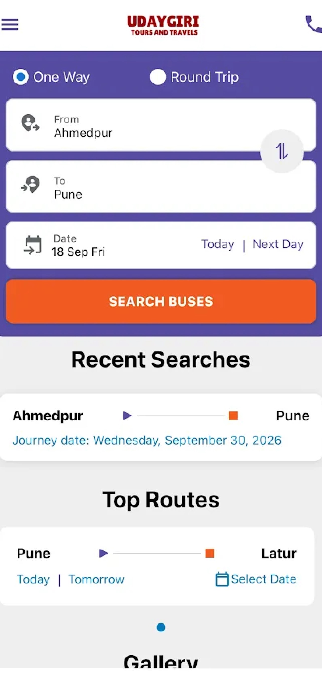 Screenshot 2 of Udaygiri Tours and Travels