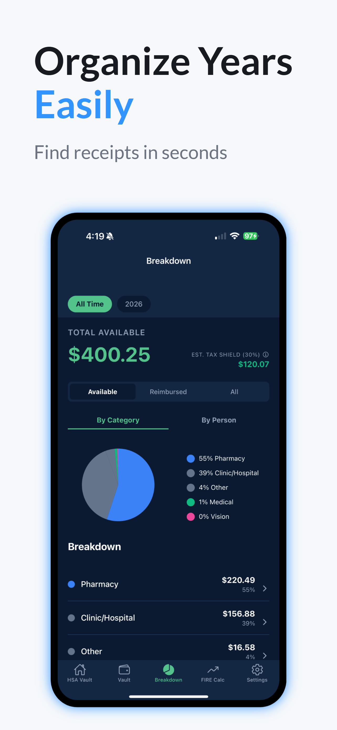 HSA Vault: Receipt Tracker