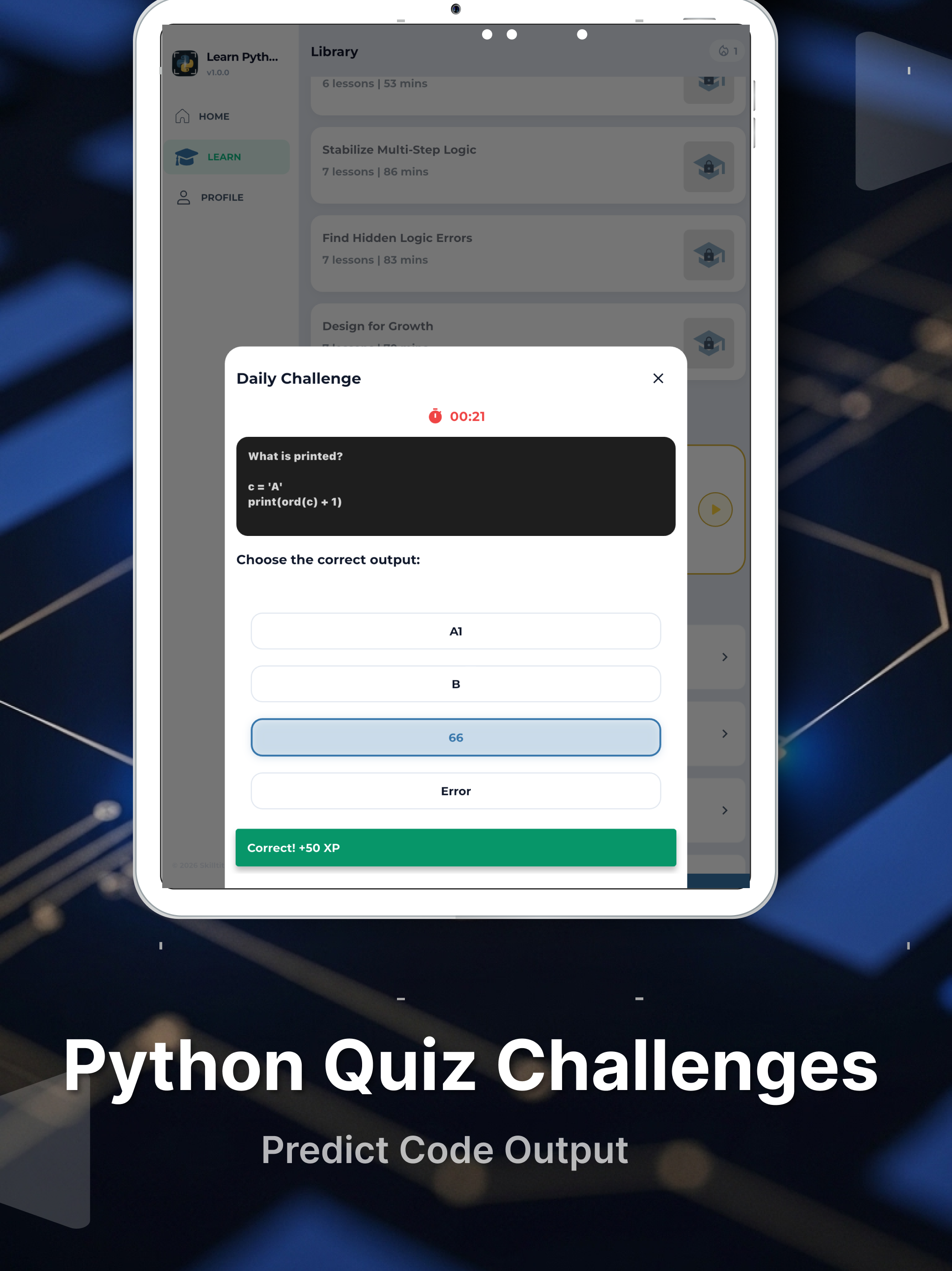 Python Quiz - Learn & Code