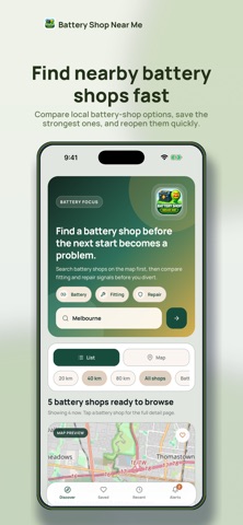Battery Shop Near Me iPhone screenshot