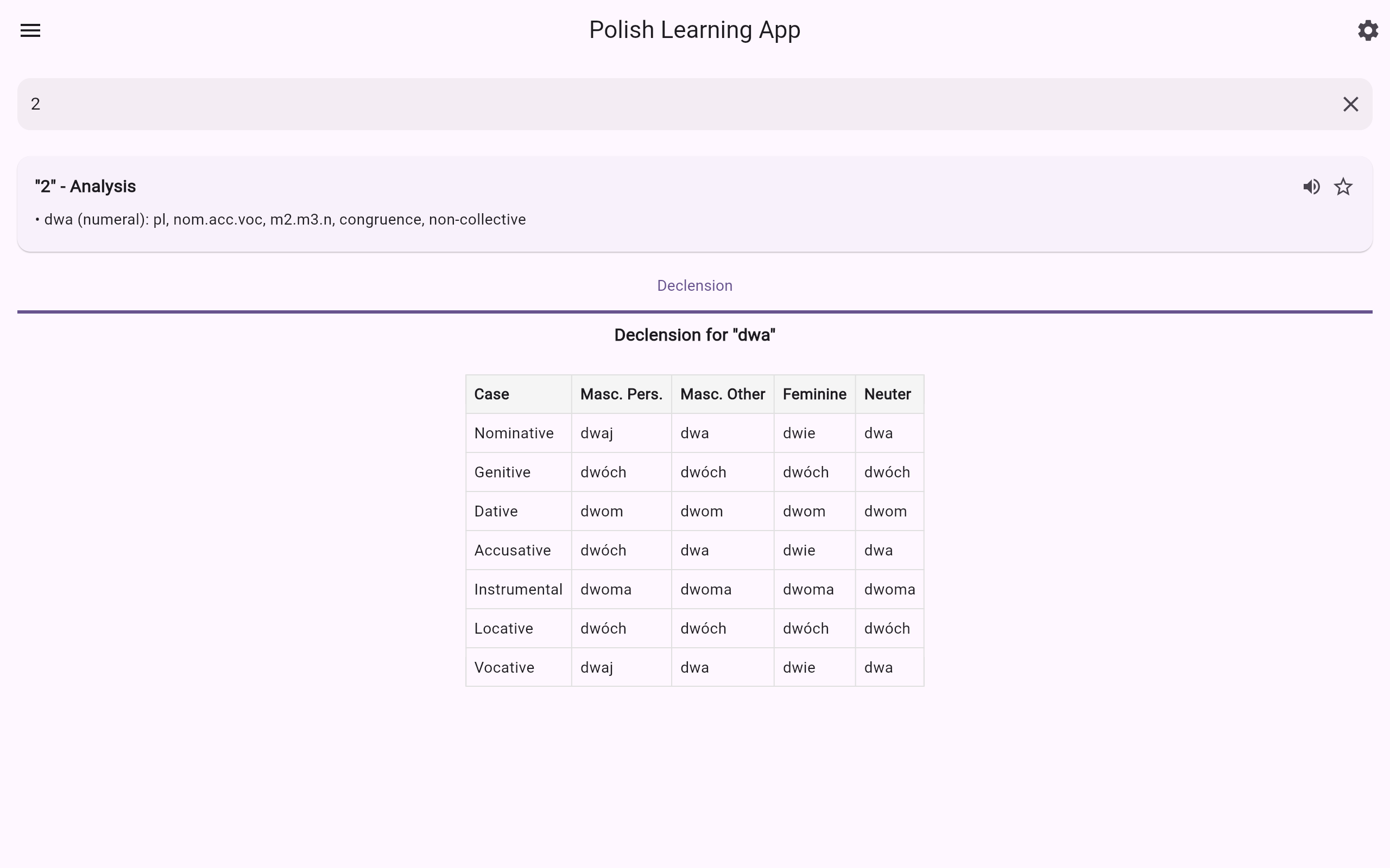 Polish learning app