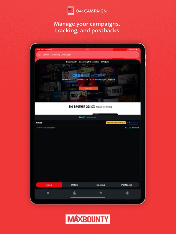 MaxBounty iPad screenshot 4 - Business app