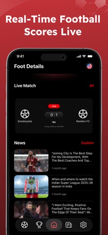 Live Football TV~ Streaming HD iPhone screenshot 4