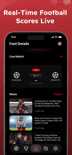 Live Football TV~ Streaming HD iPhone Ekran Görüntüsü 4