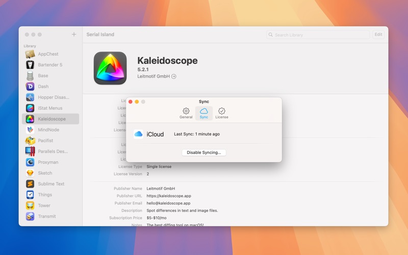 App screenshot