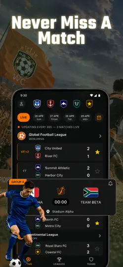 Live Score: Football Result iPhone Ekran Görüntüsü 1