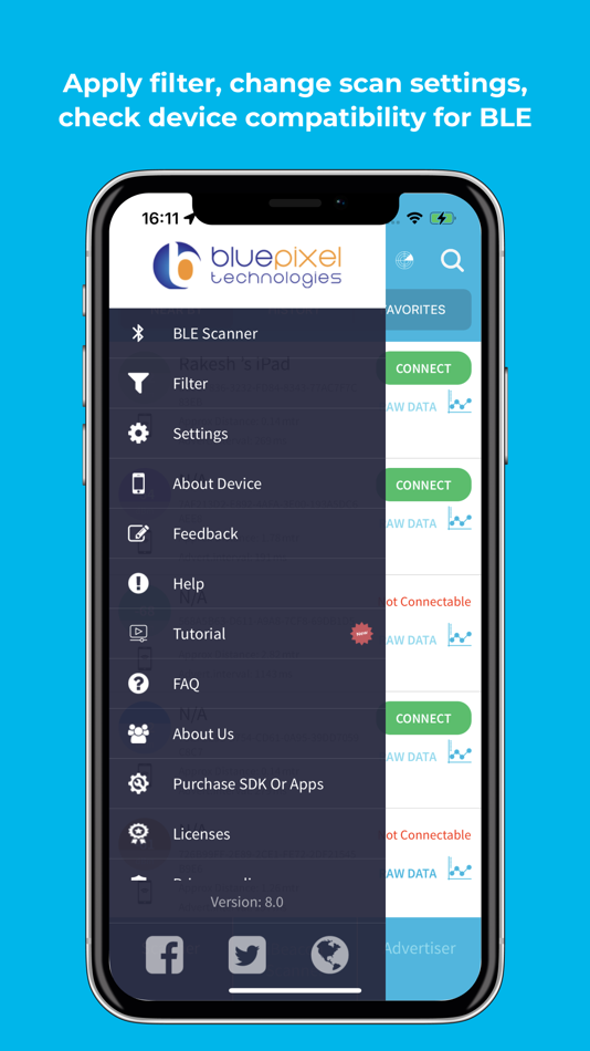 #3. BLE Scanner 4.0 (iOS) 由: Bluepixel Technologies LLP