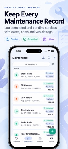 Car Maintenance: Mileage Log screenshot