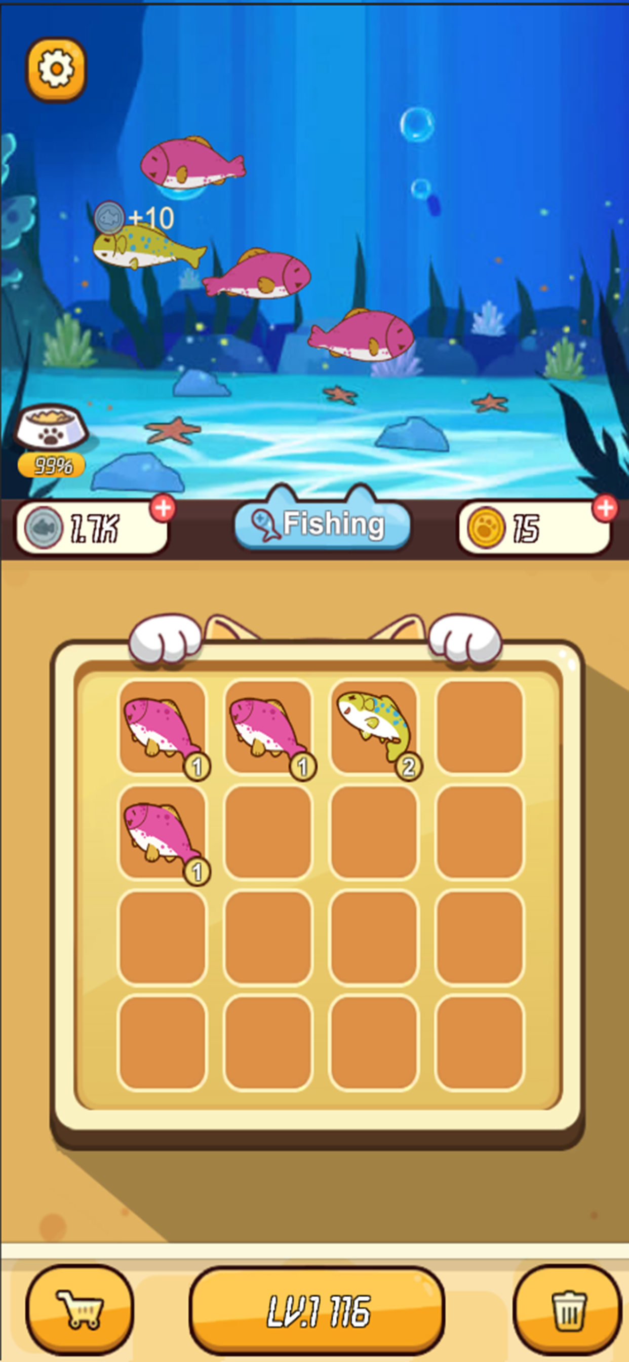 Cat Fishing Merge screenshot 3