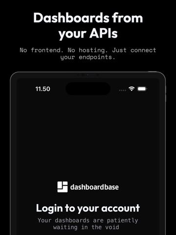 dashboardbase iPad screenshot 1