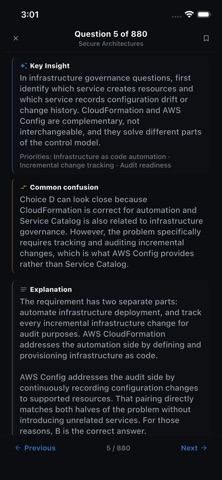 AWS SAA-C03 Prep | OwlExam Screenshot 3 of 5