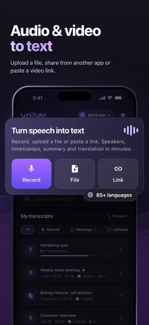 Voiser: Speech to Text & STT screenshot 3