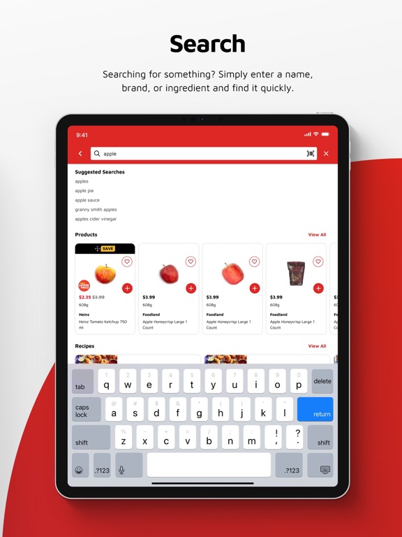 Foodland - Grocery & Recipes iPad screenshot