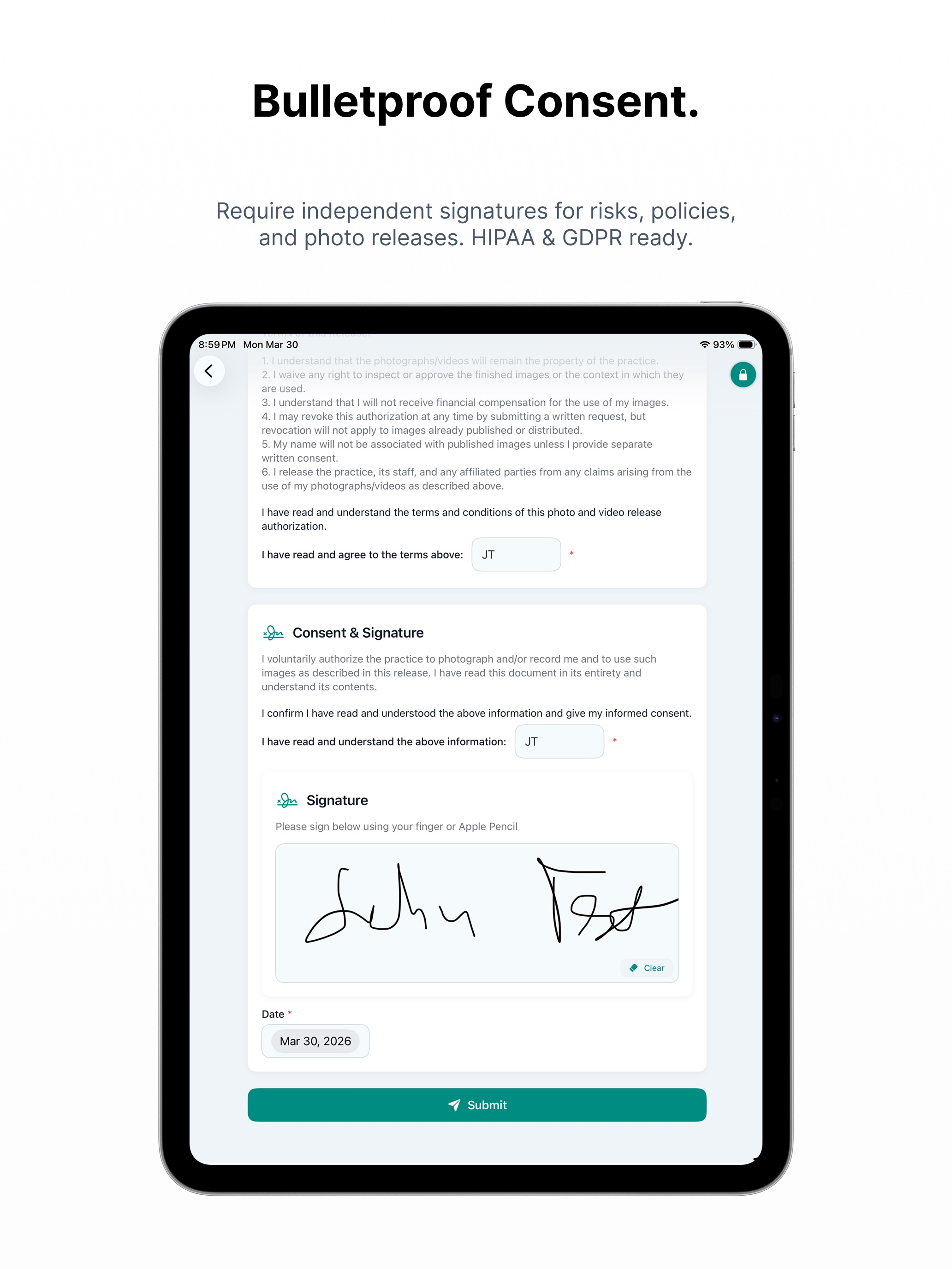 Consentify: AI Intake & Sign