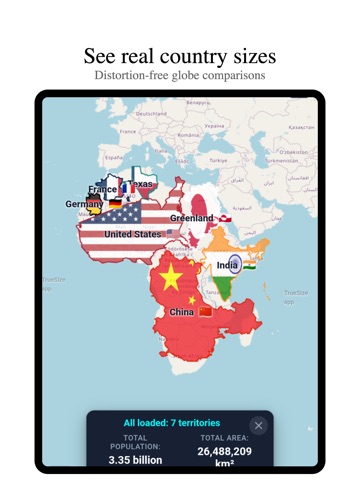 TrueSize: Compare Countries iPad screenshot