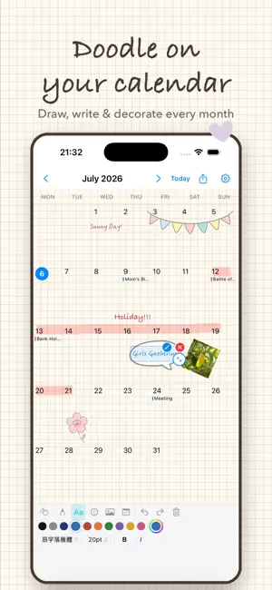 Doodle Schedule: Draw Planner screenshot 1