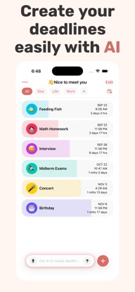 Deadline Dash - AI ToDo, Goals screenshot 1