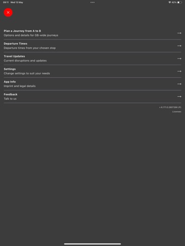 National PTI Journey Planner iPad screenshot