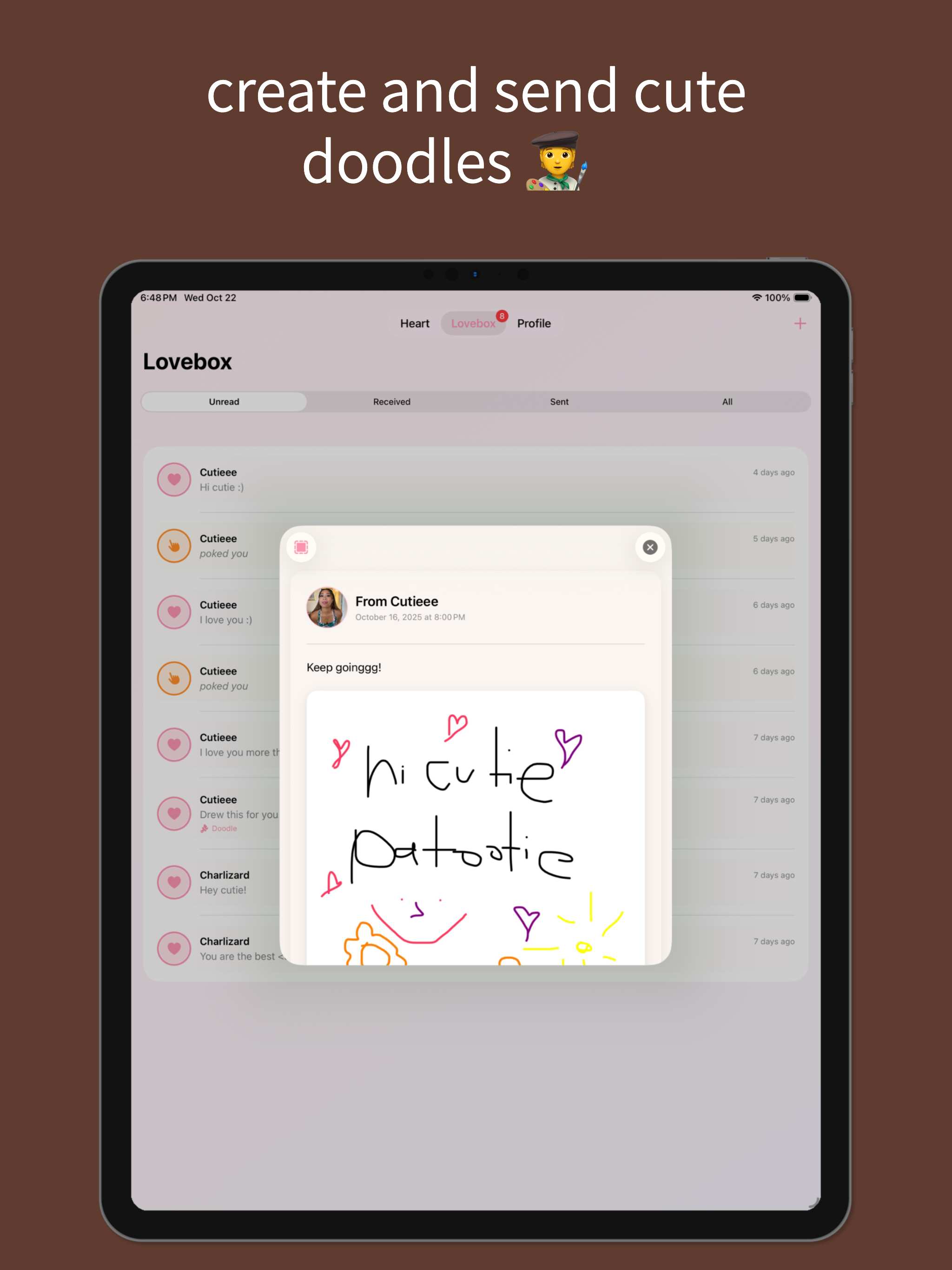 lovelee couples: love note app
