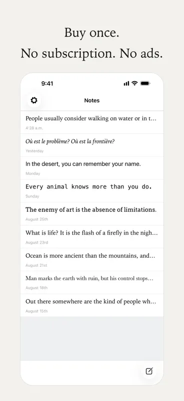 Textile: minimal notes screenshot 2 of 8