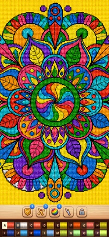 Cross Stitch Coloring Mandala Screenshot 2 of 7