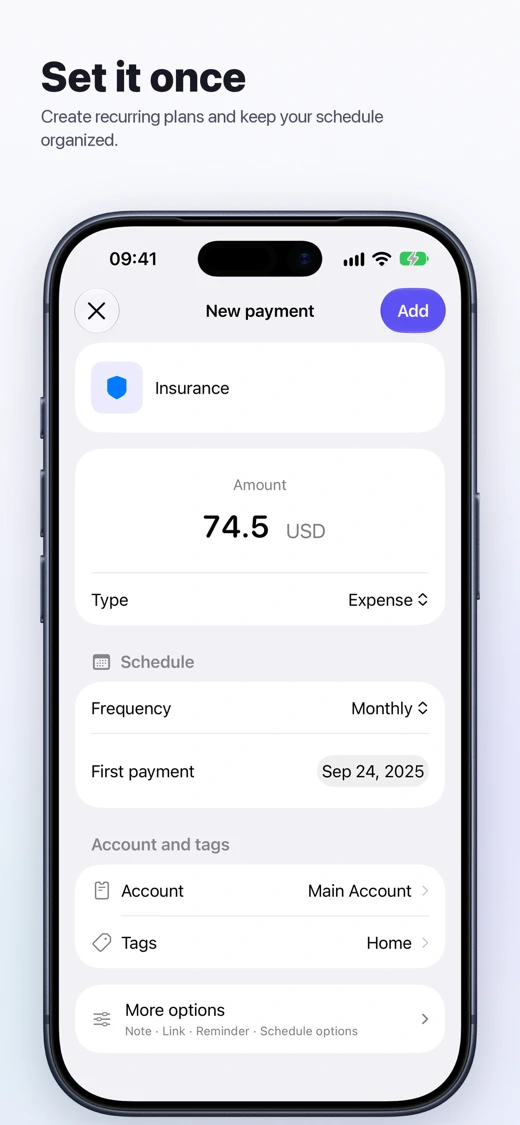 Paylendar: Payment Planner search result