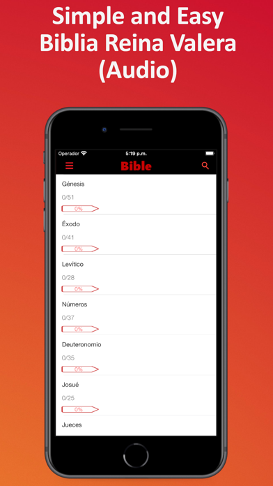 Screenshot 1 of Biblia Reina Valera (Audio) App