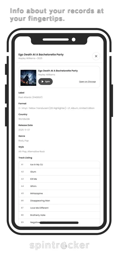 Spin Tracker for Discogs screenshot 2