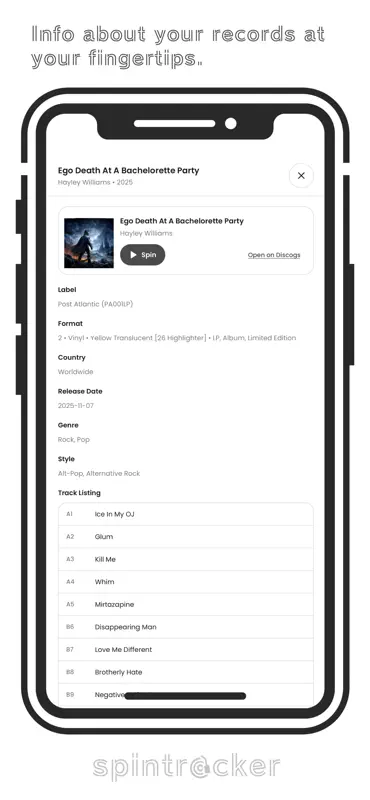 Spin Tracker for Discogs screenshot 2 of 5