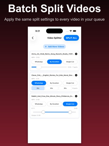 Video Splitter - Split Videos iPad screenshot