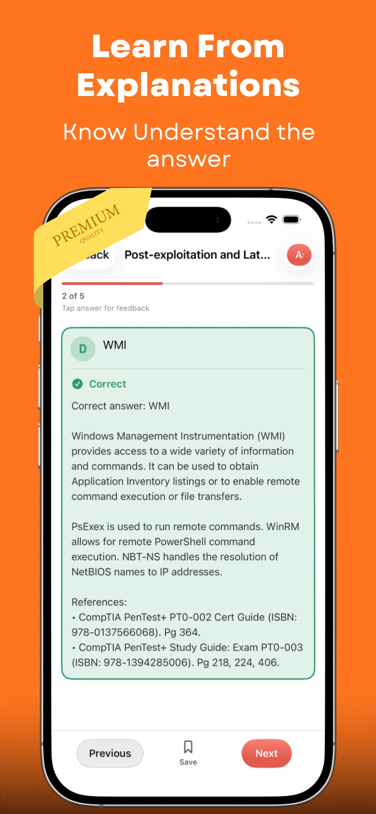 Screenshot 4 of PenTest+ Practice Test 2026