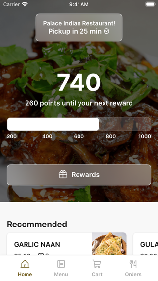 Palace Indian Restaurant iPhone screenshot 1 - Food & Drink app