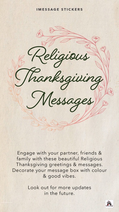 Religious Thanksgiving Message Screenshot