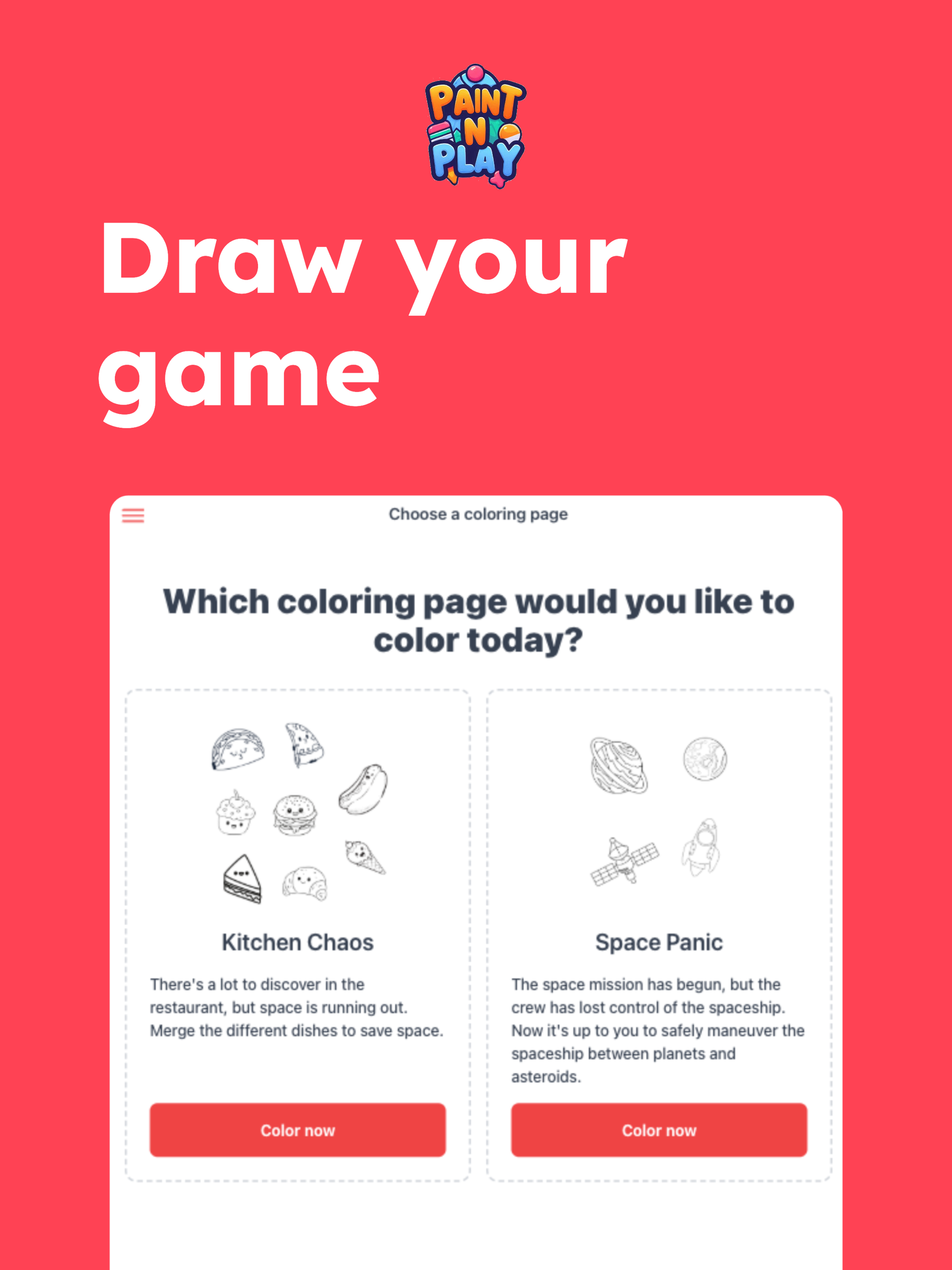 Paint'n Play - Color Your Game
