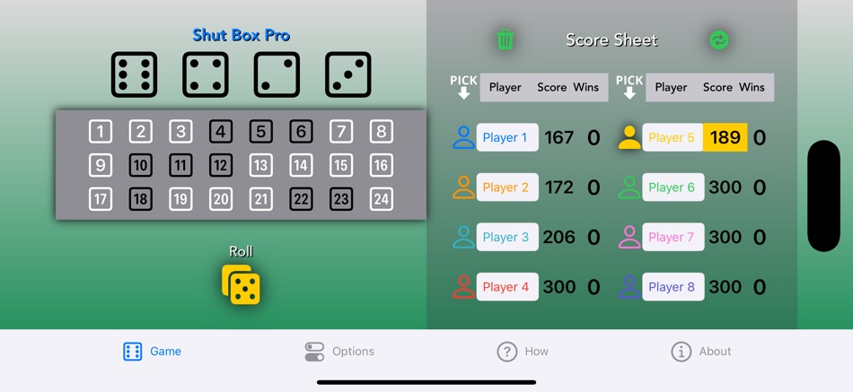 #3. Shut Box Pro (iOS) By: MKE Things LLC