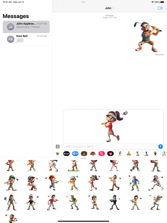 Screenshot #5 pour Angry Golfer Stickers