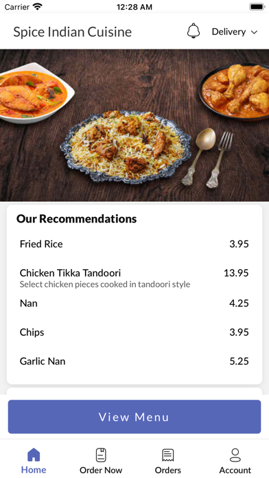 Spice Indian Cuisine, Screenshot