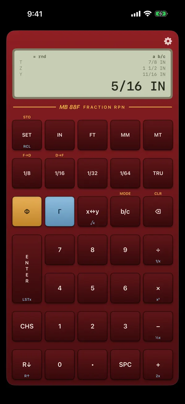 #3. MB-88F Fractional Calculator (iOS) Ved: Maxwell Bayman
