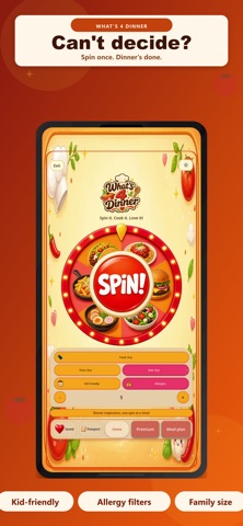 What's 4 Dinner: Spin & Cook iPhone screenshot