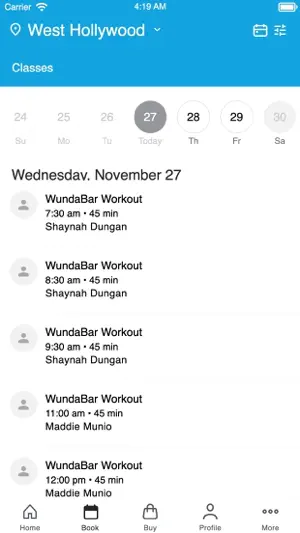 WundaBar Pilates screenshot 2