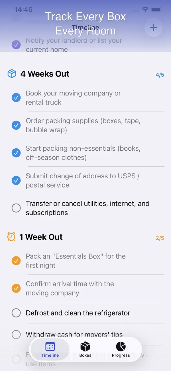 Screenshot #2 pour MoveDay Planner
