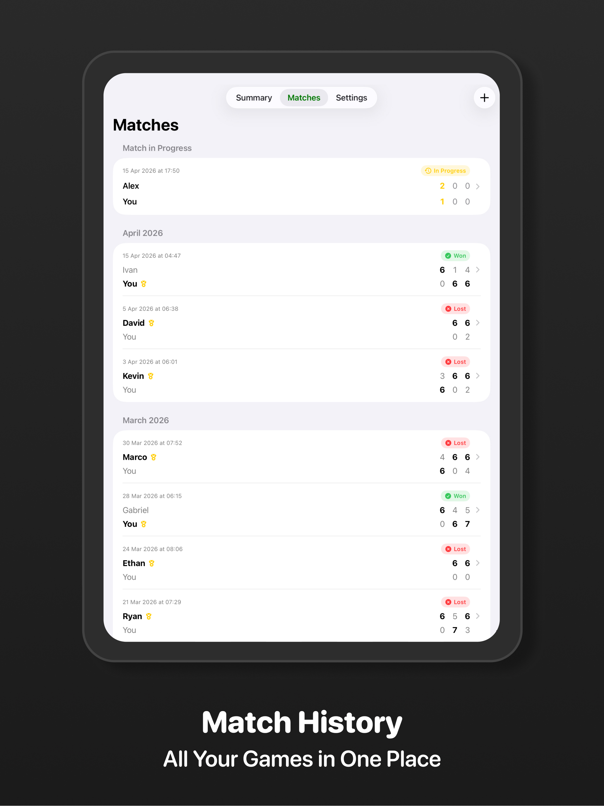 Tennis Match Score Keeper screenshot 10