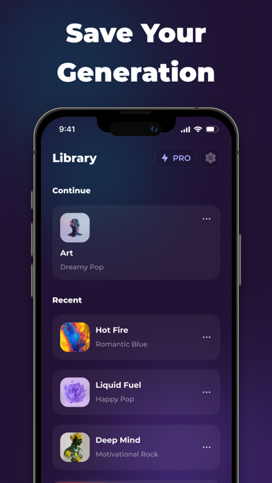 Soundful: AI Music Generator iPhone screenshot 4 - Music app