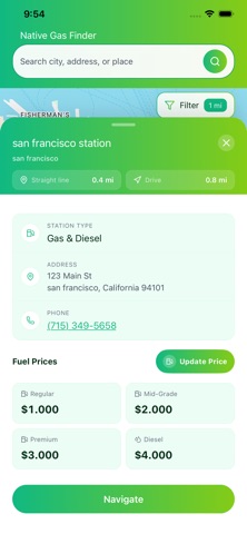 Native Gas Finder screenshot