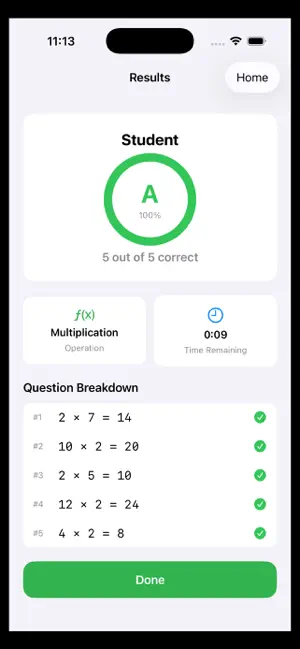 Math Time Tests screenshot 3
